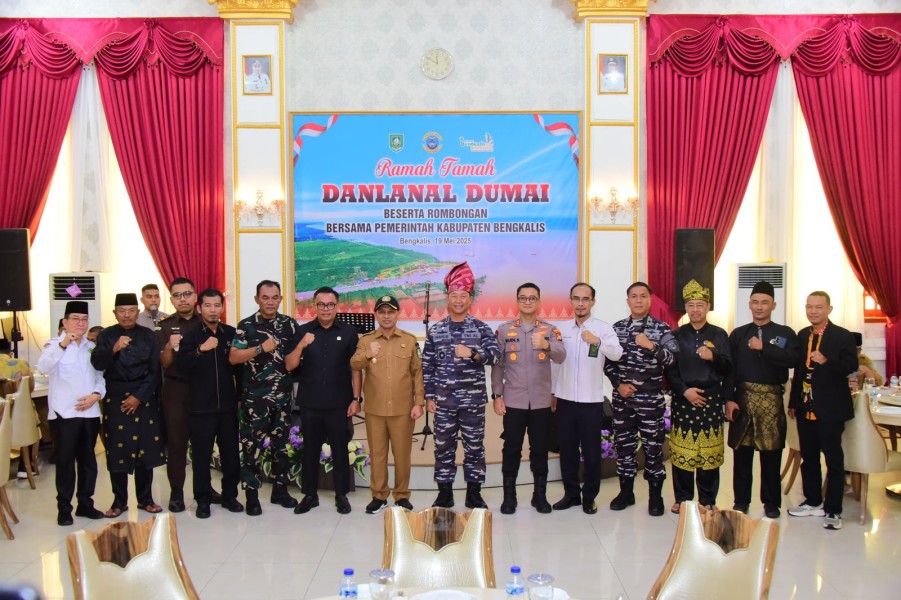 Tiba Di Negeri Junjungan, Pemkab Bengkalis Sambut Danlanal Dumai, Bersinergi Bangun Daerah dan Amankan Laut