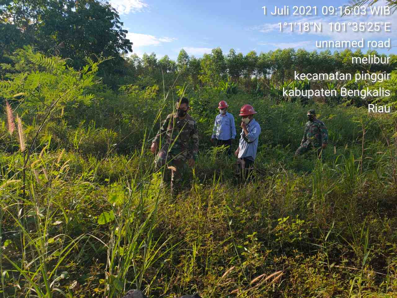 Serda M. Fikri Patroli Titik Hot Spot di Kecamatan  Talang Muandau