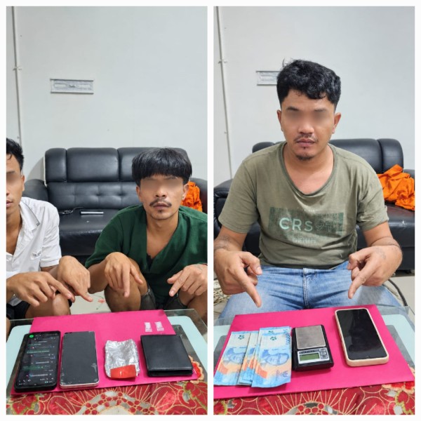 3 Pria, 2 Paket Sabu diamankan Dari Terduga Pengedar Sabu Jalinsu Duri-Dumai