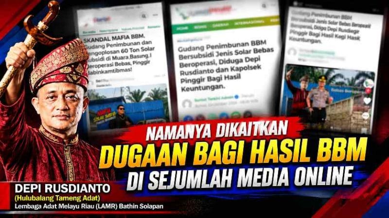 Dicatut Namanya, Depi Rusdianto Berikan Klarifikasi Terkait Tuduhan Dugaan Bagi Hasil Hasil BBM