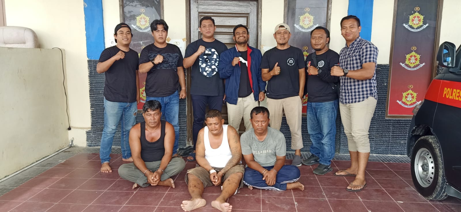 Berhasil Ungkap Laporan pencurian dan Kekerasan, Sat Reskrim Polres Bengkalis Hadiahi Terduga Timah Panas