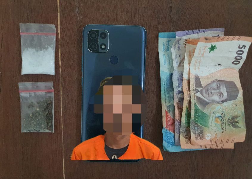 Edarkan Narkoba Jenis Sabu dan Daun Ganja, Warga Kesumbo Ampai Diciduk Sat Narkoba Bengkalis