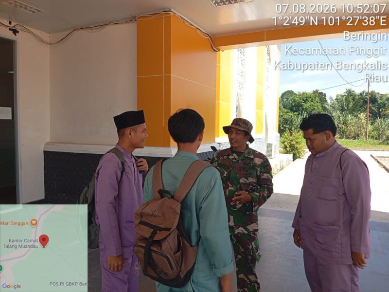 Babinsa Pelda Suprapto Berikan Pemahaman Pancasila Kepada Warga Desa Beringin, Talang Muandau, Bengkalis