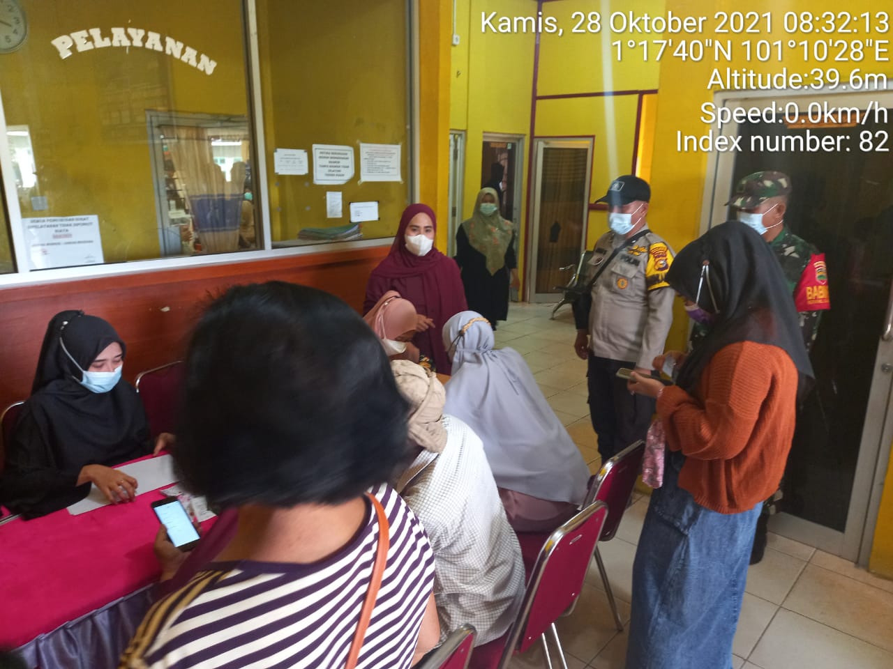 Koramil 04/Mandau Tinjau Serbuan 1000 Vaksinasi di Desa Tambusai Batang Dui