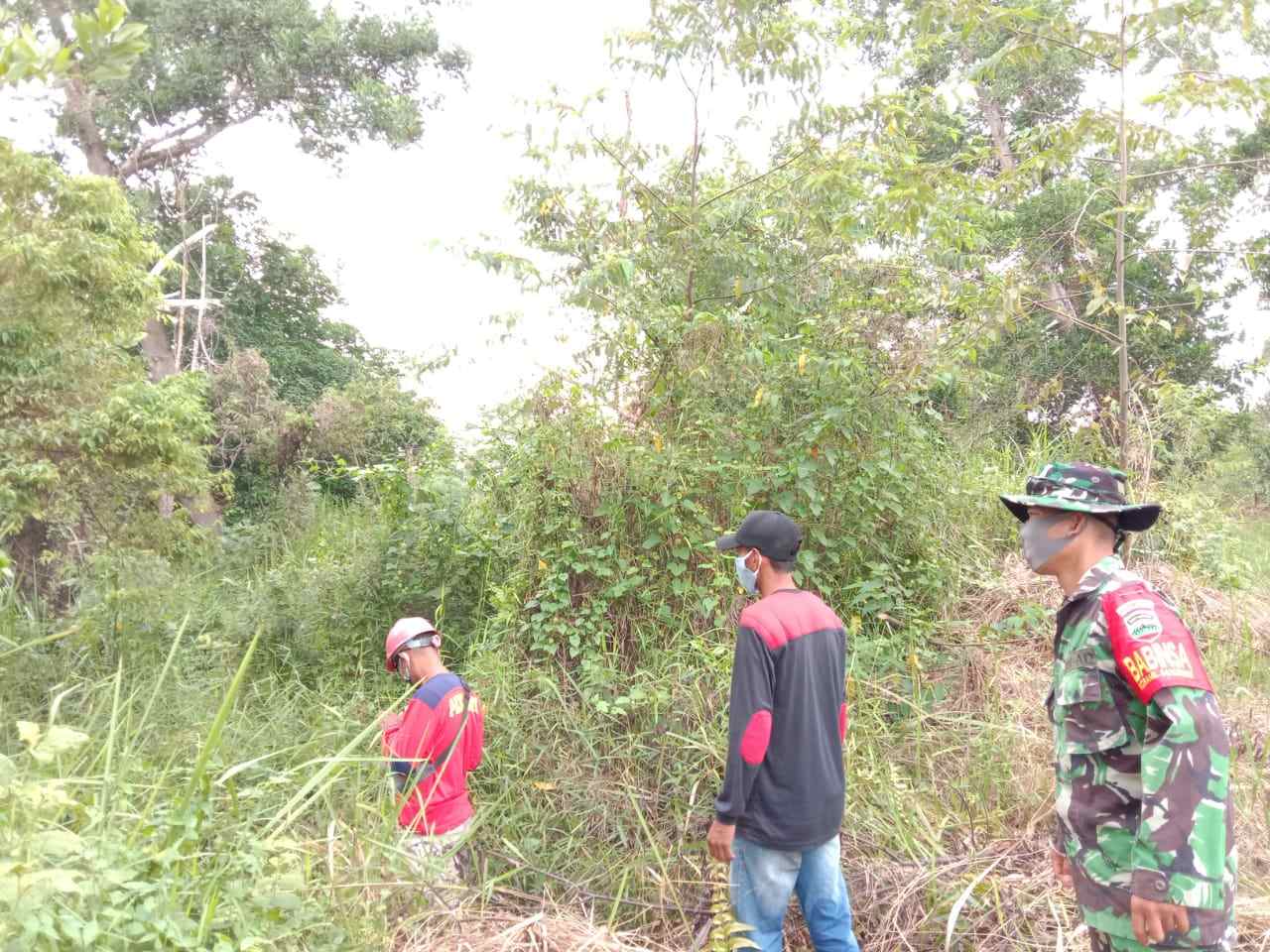Serda M. Fikri berpatroli Karhutla di Desa Tasik Serai Timur