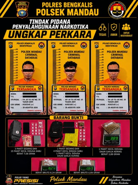 Masuk Dalam DPO, IN Dibekuk Bersama Dengan AK Berikut BB 7 Paket Sabu