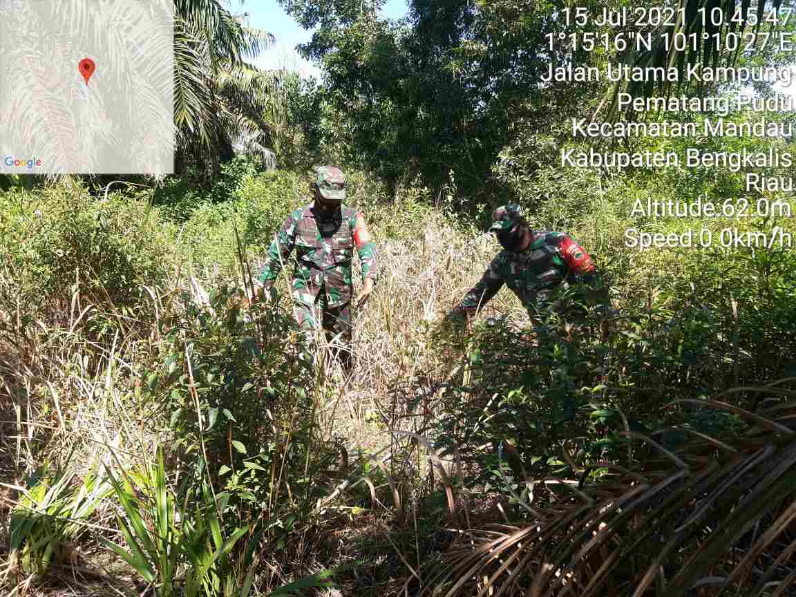 Serka N. Saragih Patroli Titik Hot Spot di Kelurahan Pematang Pudu