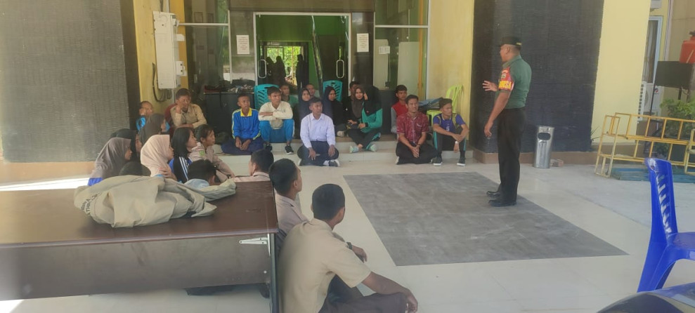 Serda Awaluddin Berikan Penyuluhan Pancasila kepada siswa dan siswi Paskibrakan Kecamatan Mandau