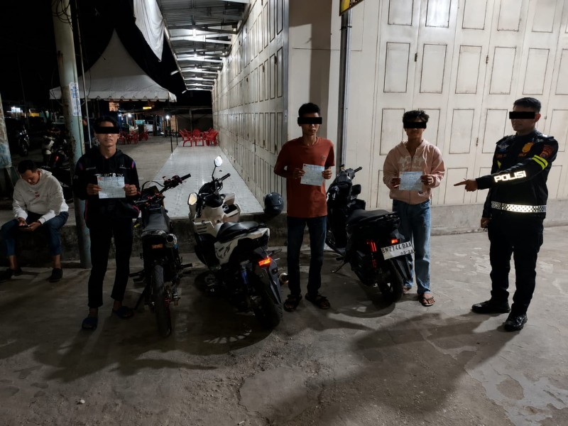 Cipkon Balap Liar, 3 Sepeda Motor Tak Lengkap Diangkut