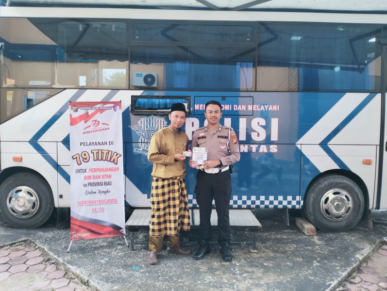 Menyambut HUT Bhayangkara ke 79, Polres Bengkalis Laksanakan SIM Keliling dan Samsat Tanjak
