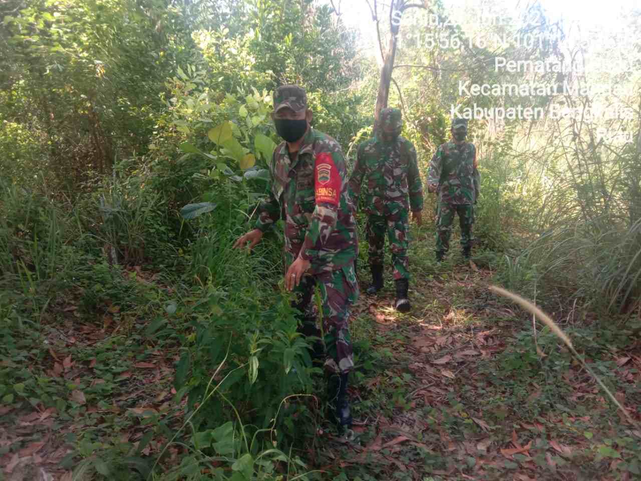 Serma Amiruddin Patroli Titik Hot Spot di Kelurahan Pematang Pudu Kecamatan Mandau