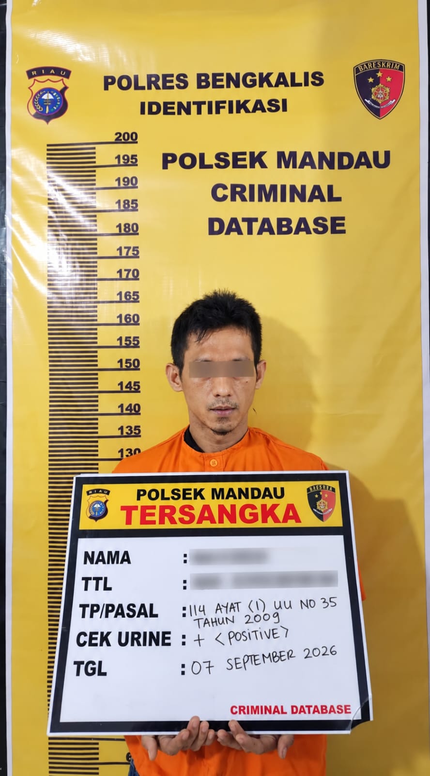 Amankan Pria di Pasar Dewi Sartika, Opsnal Polsek Mandau Temukan 1 Paket Sabu