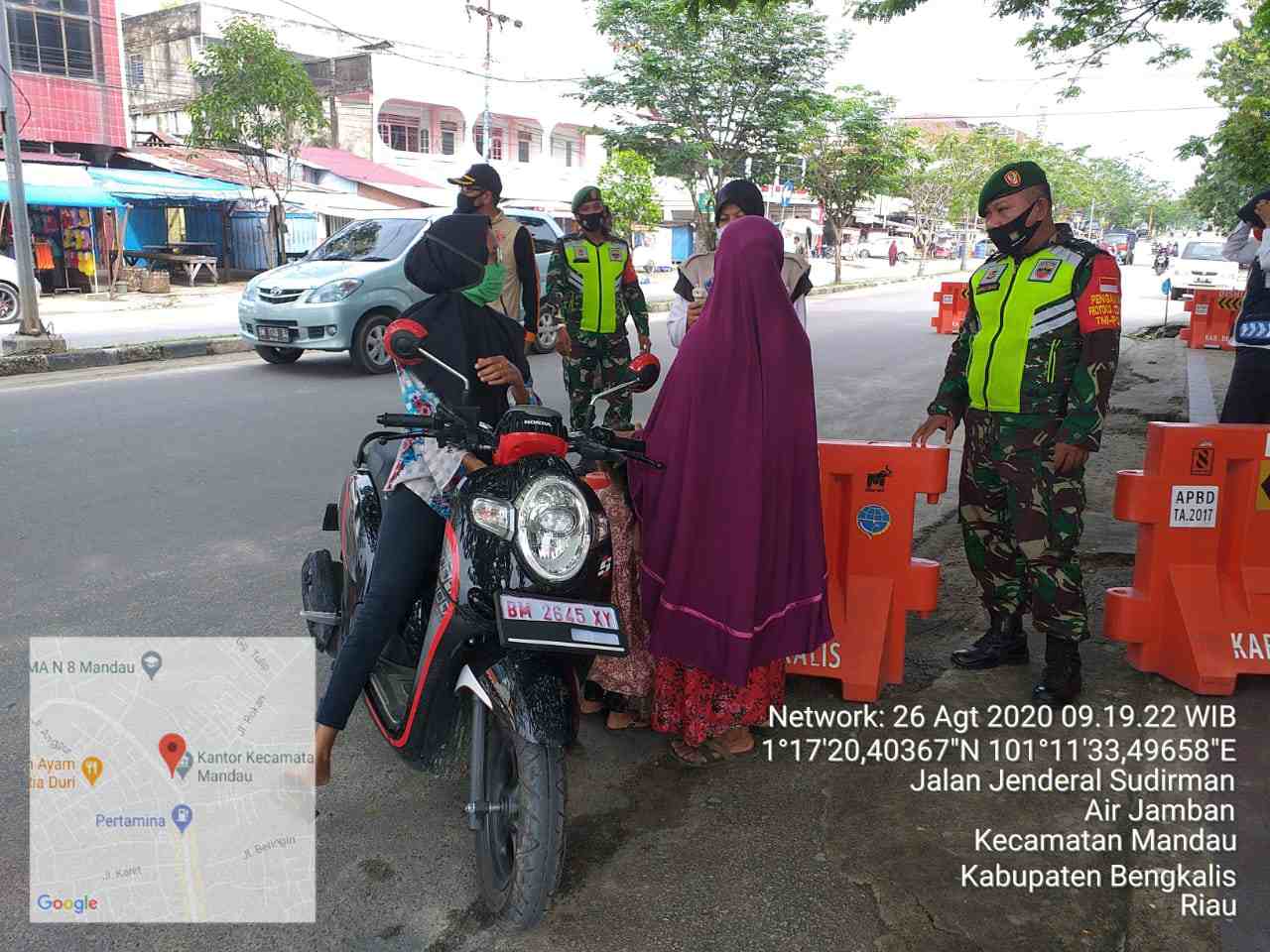 Tim Gabungan Cek Warga Yang Melintas di Pos Kantor Camat Mandau Akan diperiksa