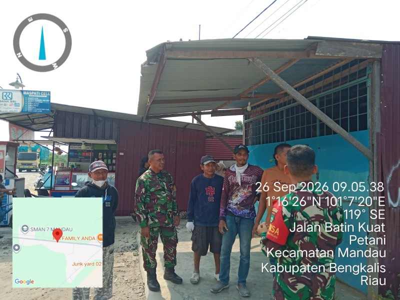 Babinsa Sertu M. Fikri, Berikan Pemahaman Pancasila Kepada Warga Desa Petani, Batsol