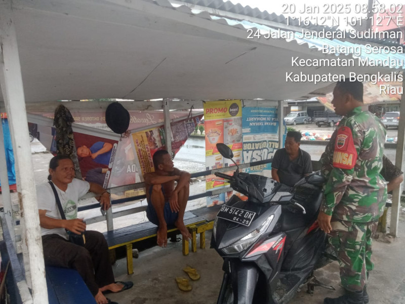 Babinsa Serda Paino, Berikan Penyuluhan Pancasila Kepada warga Kelurahan Batang Serosa, Mandau