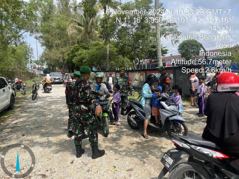 DPP Sertu Roy Berpatroli OMP Bersama Sinergritas TNI - Polri di Wilayah Kecamatan Mandau