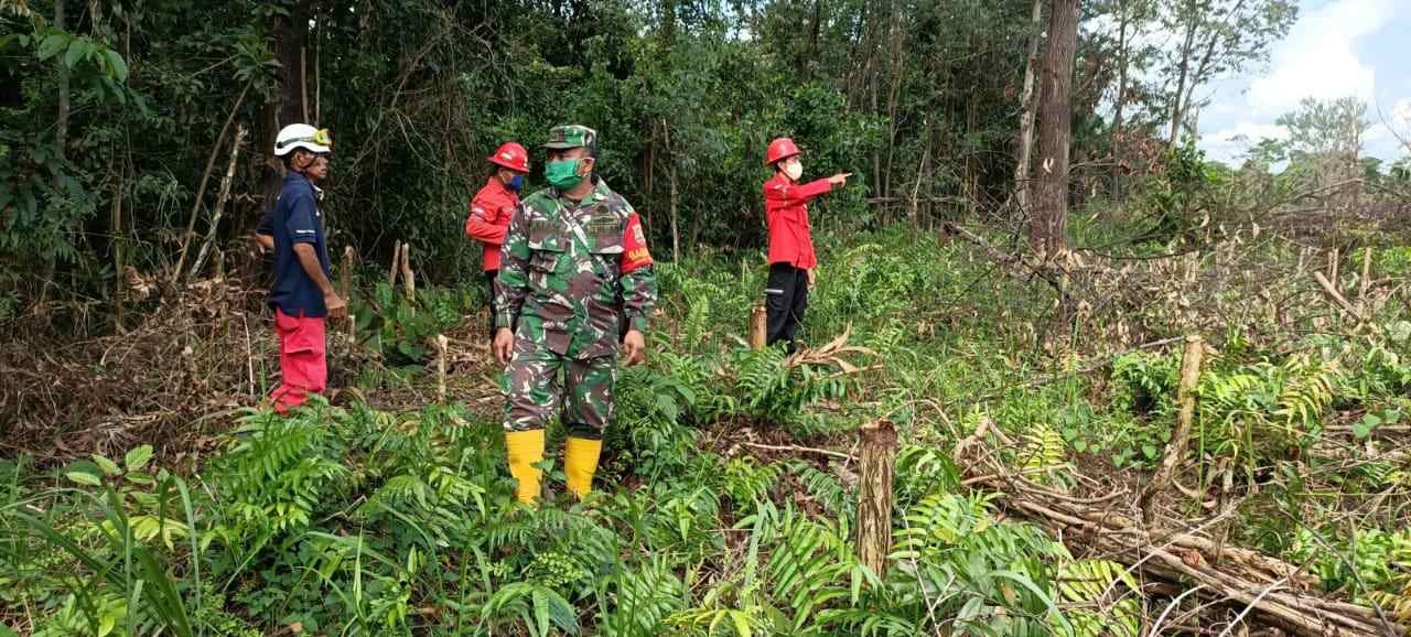 Serka TR. Lase  Patroli Cegah Karhutla di Desa Beringin Talang Muandau