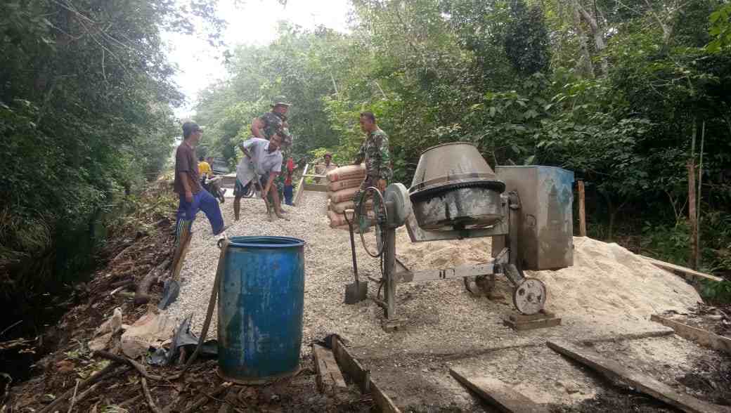 Jalan Parit Medan Desa Api-api Kecamatan Bandar Laksamana Terus Digesa