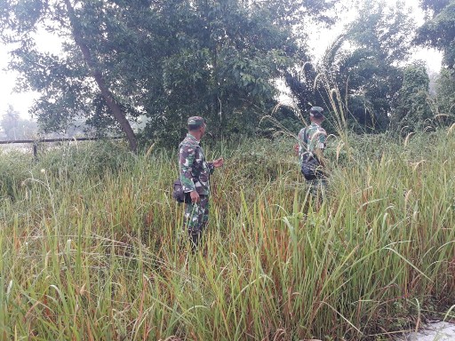 Babinsa Koramil 03/Mandau Serka Ristiyo dan Sertu SDG Barus Terus Laksanakan Patroli Karhuta di Mandau