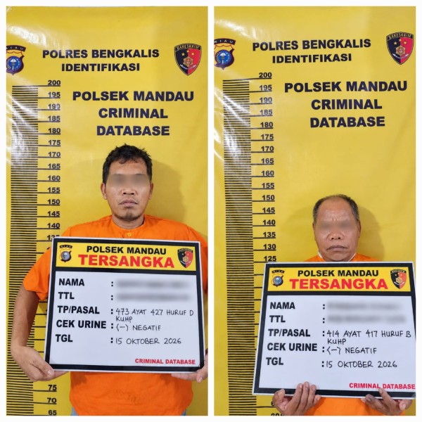 1 Korban 2 Pelaku, Dugaan Pencabulan Masuk Sel Polsek Mandau