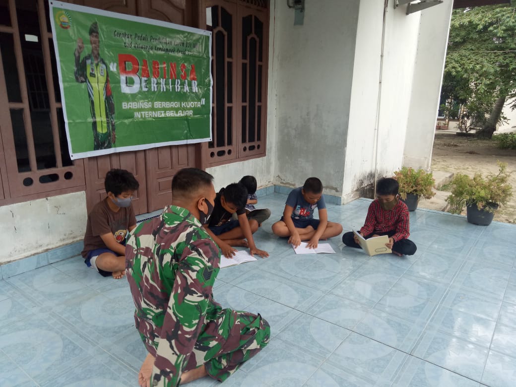 Kodim 0303 Bengkalis Bantu Siswa dan Murid Belajar Dari Rumah