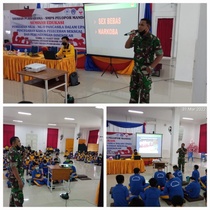 Danramil 03/Mandau Berikan Seminar Edukasi Penguatan Nilai-nilai Pancasila