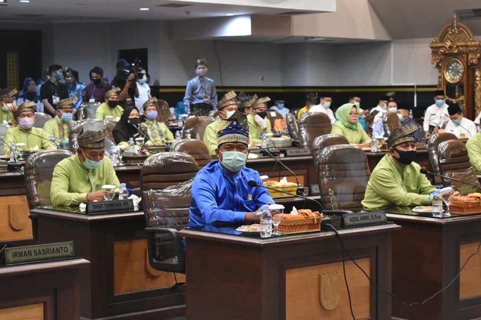 DPRD Pekanbaru Gelar Rapat Paripurna HUT Pekanbaru ke-236 Dengan Penerapan Protokol Kesehatan