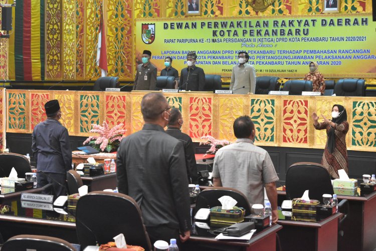 DPRD Gelar Paripurna Laporan Banggar DPRD Kota Pekanbaru, Pertanggungjawaban Anggaran 2020
