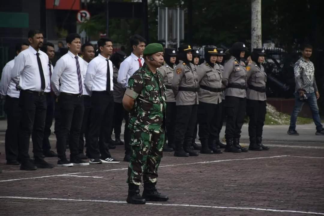 Muhammad Sabarudi Ikuti Apel Pemilu Damai 2024 Bersama TNI Polri